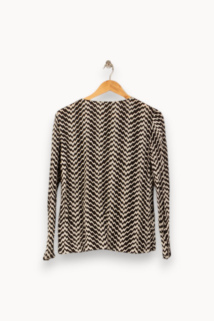 Blouse Noire et Blanche - Taille L/40 de la marque The Kooples | PARAD58655 - Vendu par Paradigme - Image 4