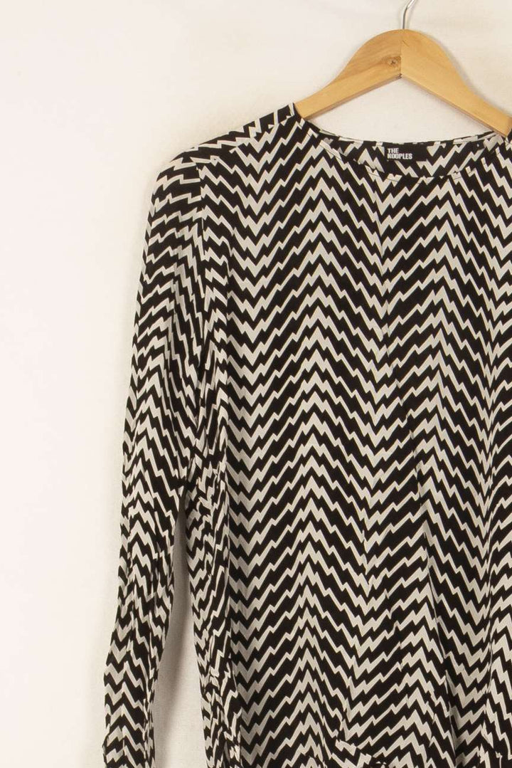 Blouse Noire et Blanche - Taille L/40 de la marque The Kooples | PARAD58655 - Vendu par Paradigme - Image 3