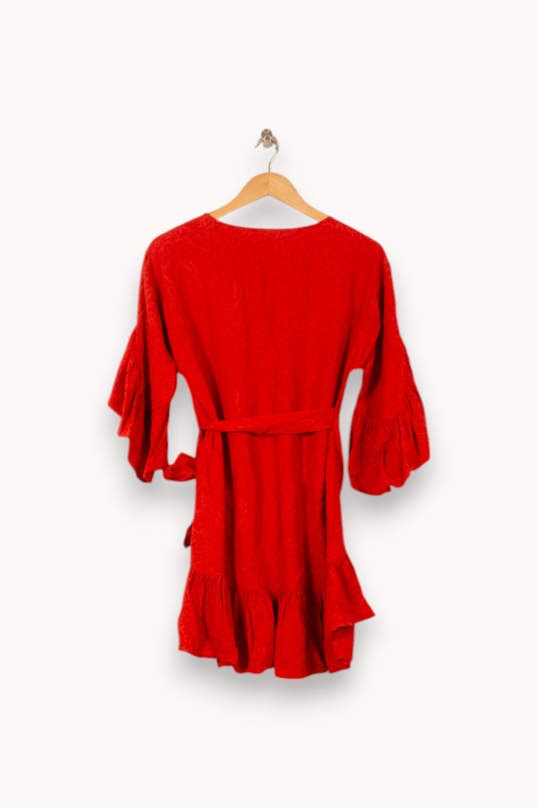 Robe Volantée Rouge - Taille M/38 de la marque Maje | PARAD58663 - Vendu par Paradigme - Image 4