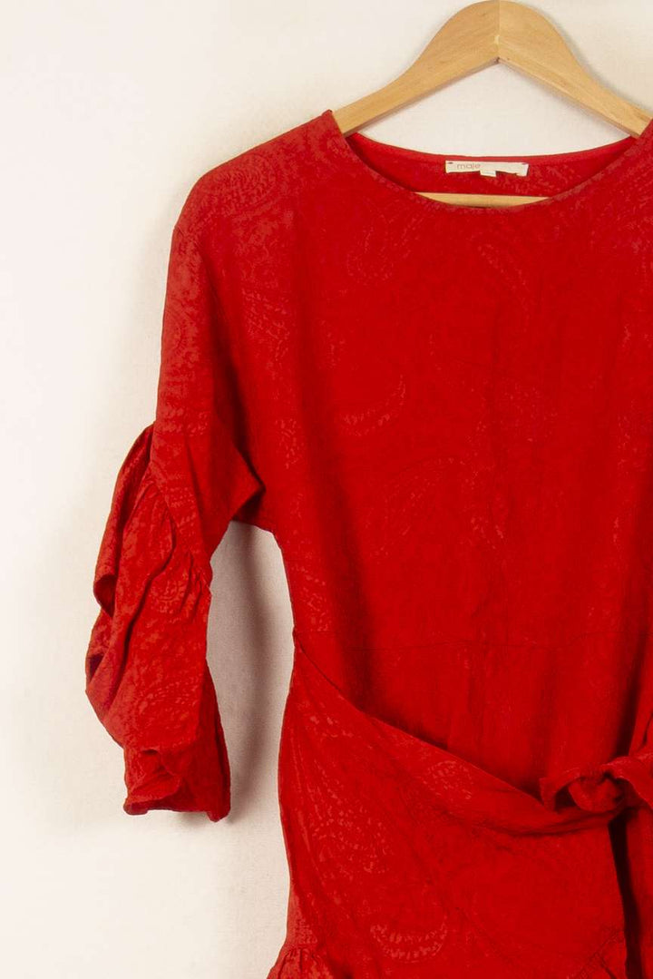 Robe Volantée Rouge - Taille M/38 de la marque Maje | PARAD58663 - Vendu par Paradigme - Image 3