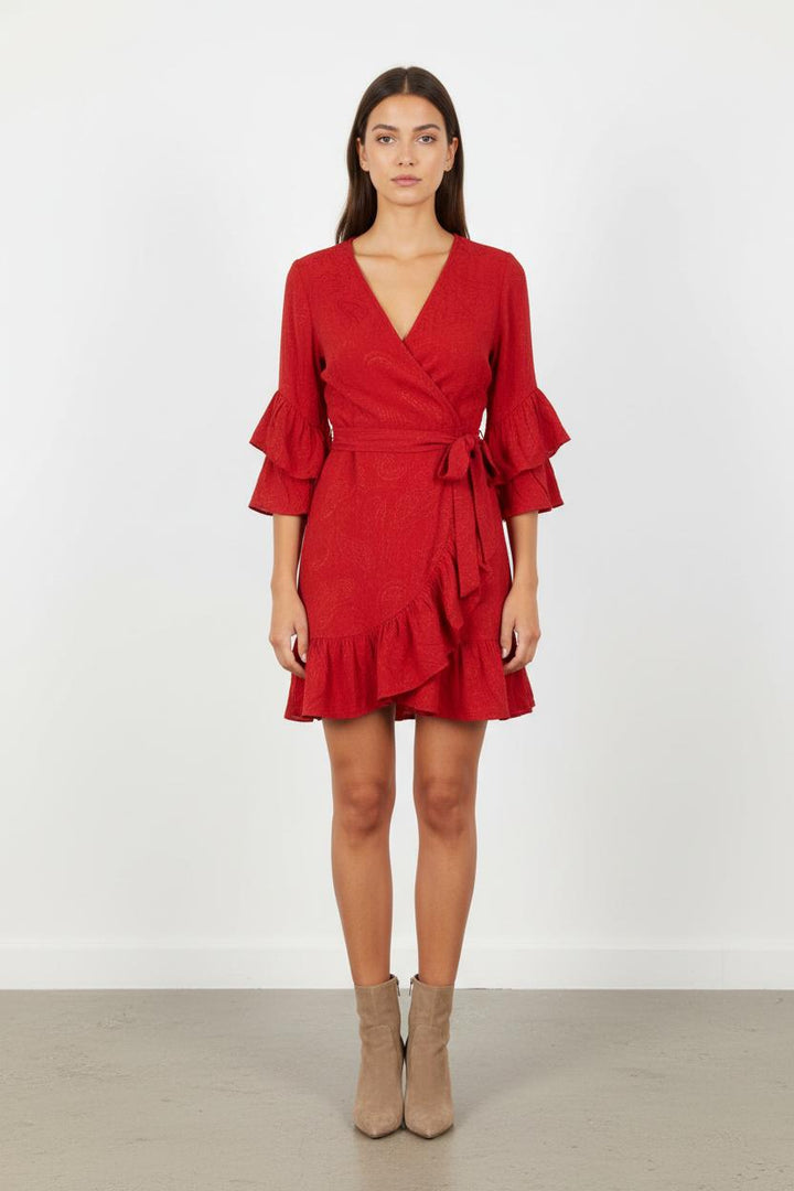 Robe Volantée Rouge - Taille M/38
