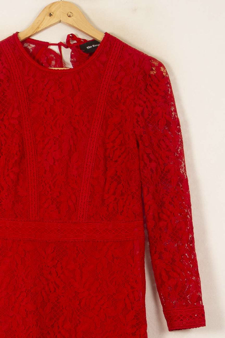 Robe En Dentelle Rouge - Taille S/36 de la marque The Kooples | PARAD58665 - Vendu par Paradigme - Image 3