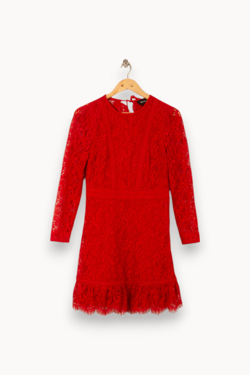 Robe En Dentelle Rouge - Taille S/36 de la marque The Kooples | PARAD58665 - Vendu par Paradigme - Image 2