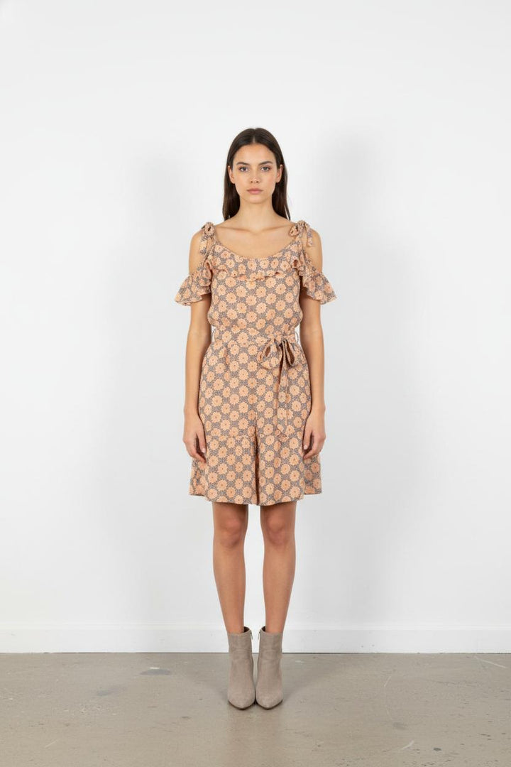 Robe Volantée Rose et Noir - Taille S/36