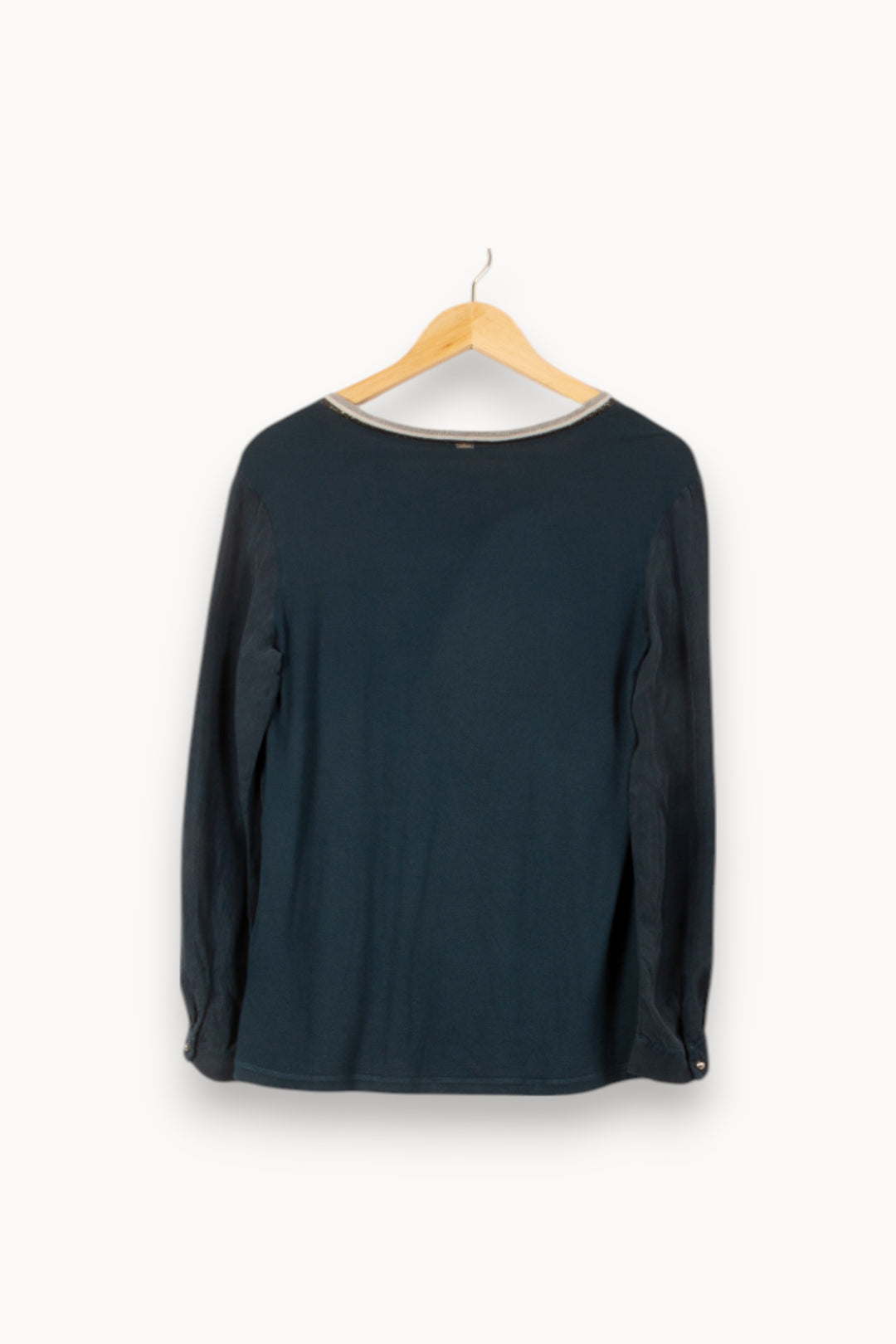Tee-shirt Manche Longue Noir - Taille S/36 de la marque IKKS | PARAD58676 - Vendu par Paradigme - Image 4