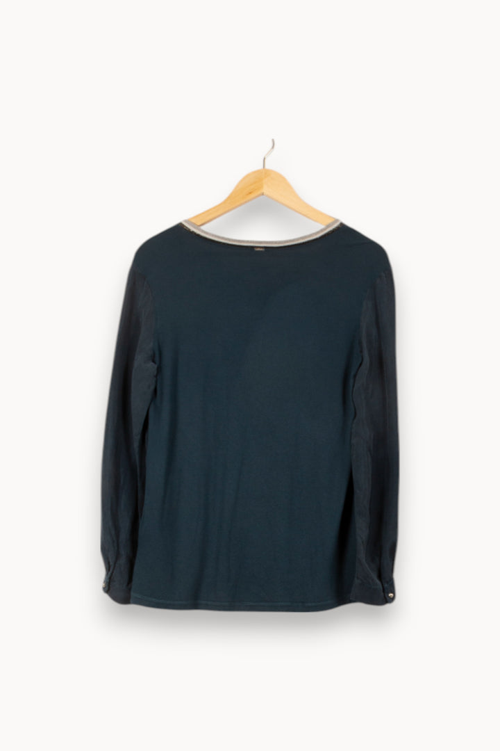 Tee-shirt Manche Longue Noir - Taille S/36 de la marque IKKS | PARAD58676 - Vendu par Paradigme - Image 4