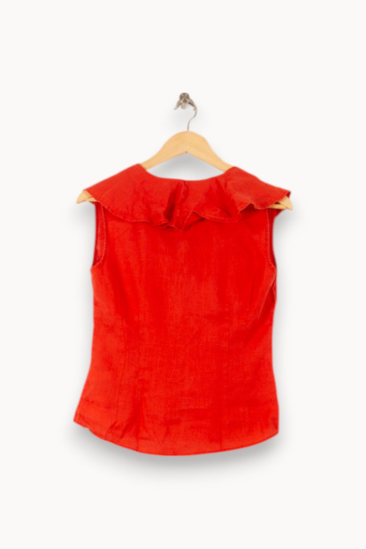 Blouse Rouge - Taille M/38 de la marque Rodier | PARAD58679 - Vendu par Paradigme - Image 4