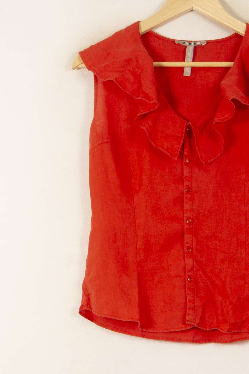 Blouse Rouge - Taille M/38 de la marque Rodier | PARAD58679 - Vendu par Paradigme - Image 3