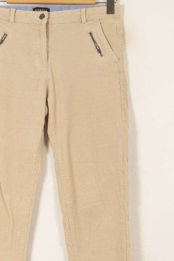 Pantalon Beige - Taille M/38 de la marque Caroll | PARAD58695 - Vendu par Paradigme - Image 3