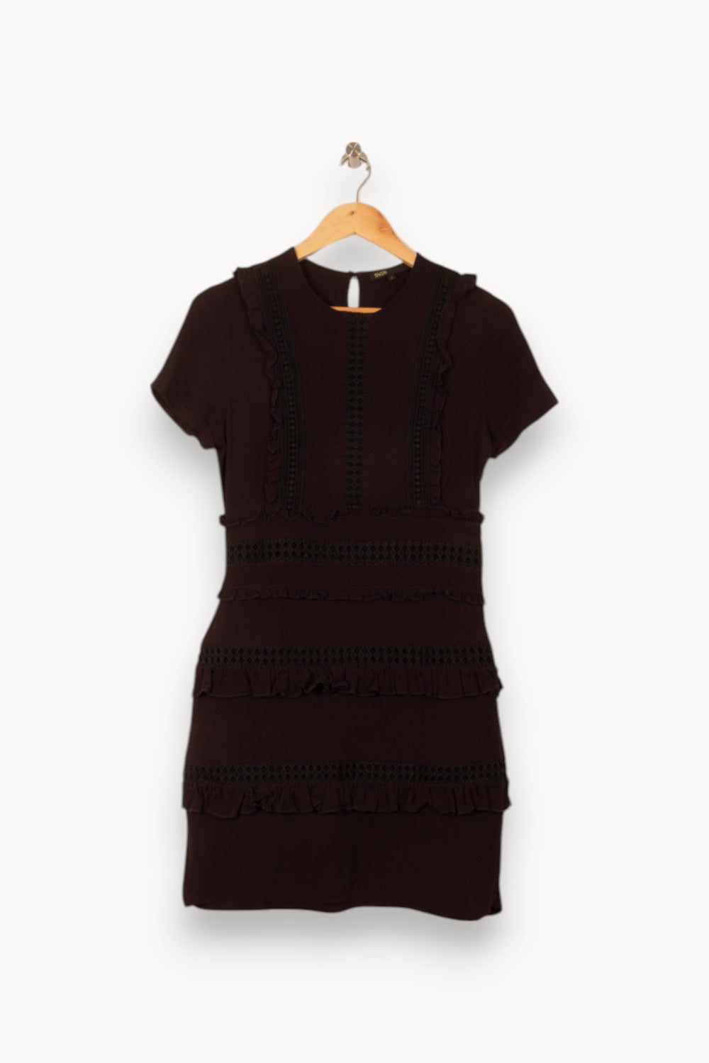 Robe Courte Noire - Taille M/38 de la marque Maje | PARAD58702 - Vendu par Paradigme - Image 2