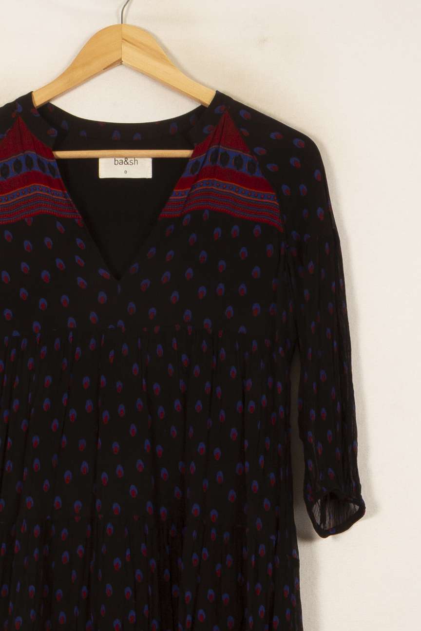 Robe Courte Noire et Rouge - Taille XS/34 de la marque ba&sh | PARAD58706 - Vendu par Paradigme - Image 3