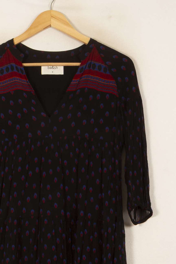 Robe Courte Noire et Rouge - Taille XS/34 de la marque ba&sh | PARAD58706 - Vendu par Paradigme - Image 3