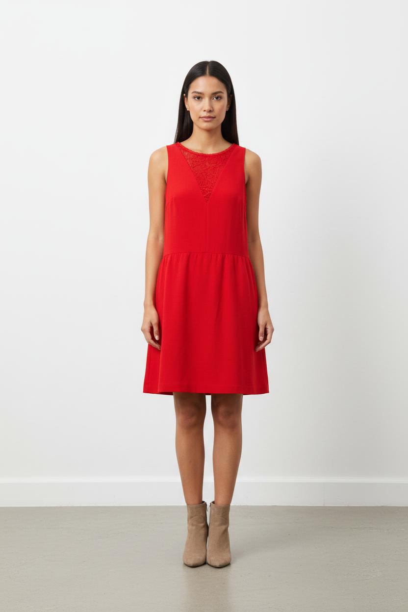 Robe Sans Manches Rouge - Taille M/38