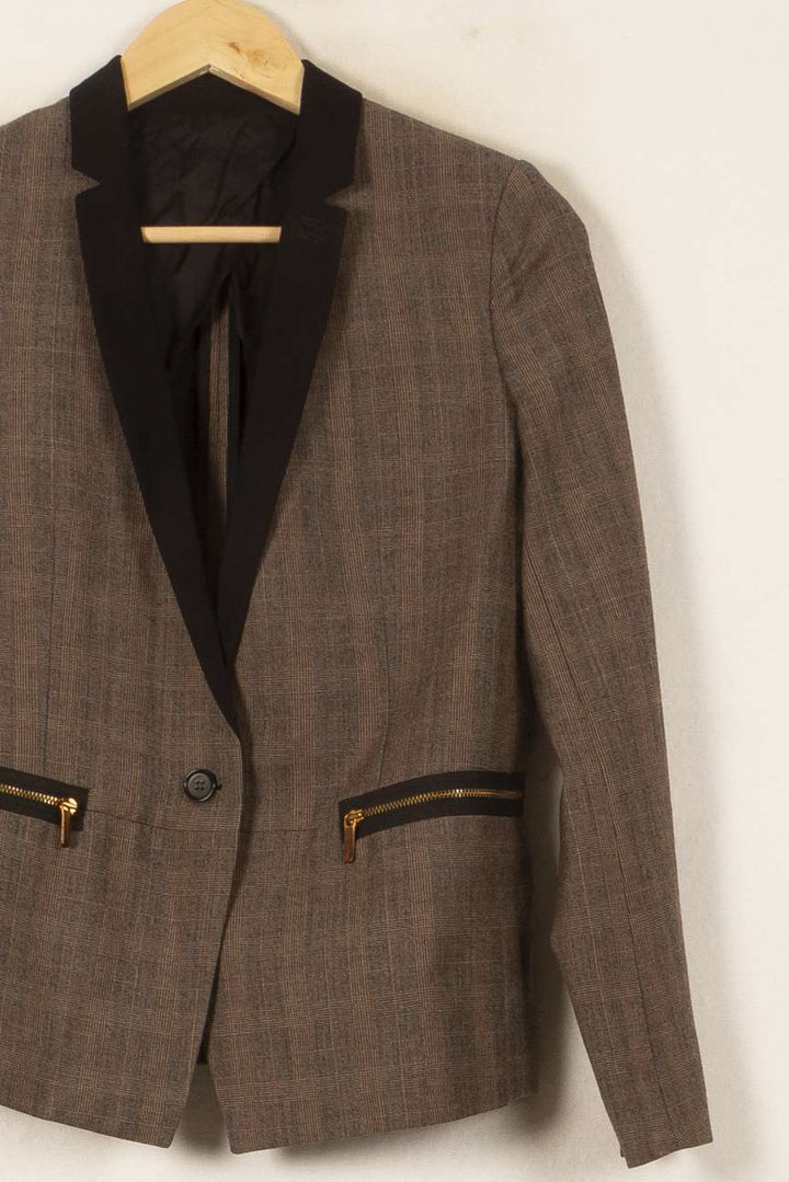 Blazer Marron et Noir - Taille S/36 de la marque The Kooples | PARAD58712 - Vendu par Paradigme - Image 3