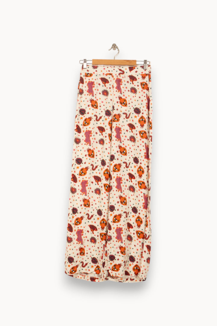Pantalon Large Blanc et Orange - Taille XS/34 de la marque Imprevu | PARAD58714 - Vendu par Paradigme - Image 2