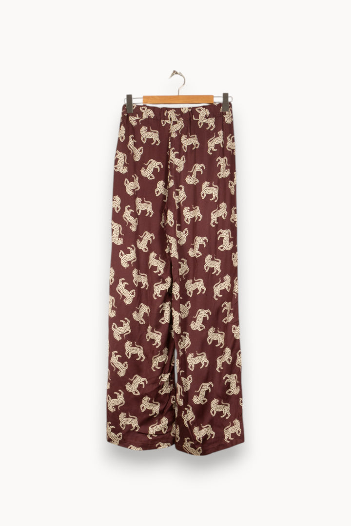Pantalon Imprimé Bordeaux et Beige - Taille XS/34 de la marque Imprevu | PARAD58721 - Vendu par Paradigme - Image 4