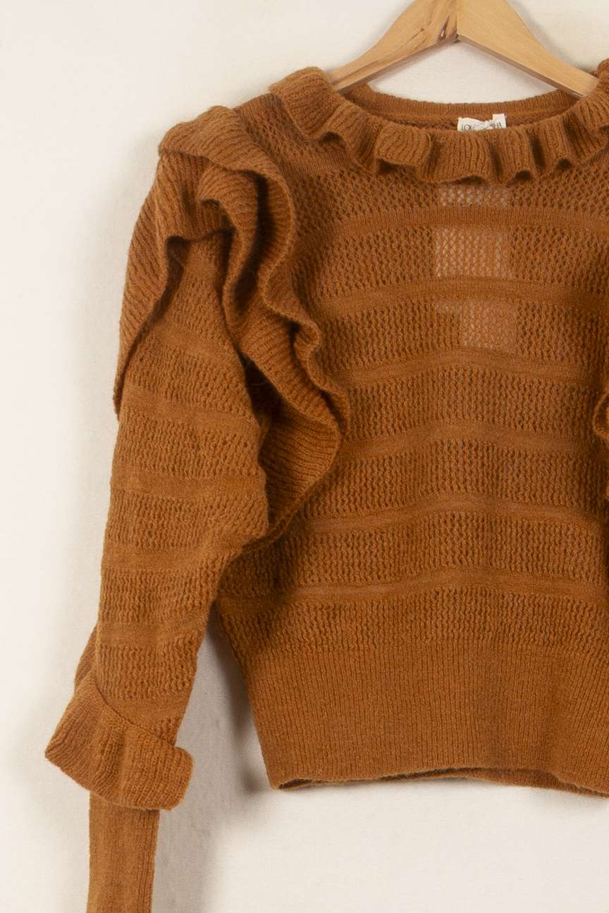 Pull Marron - Taille S/36 de la marque Louise Misha | PARAD58726 - Vendu par Paradigme - Image 3