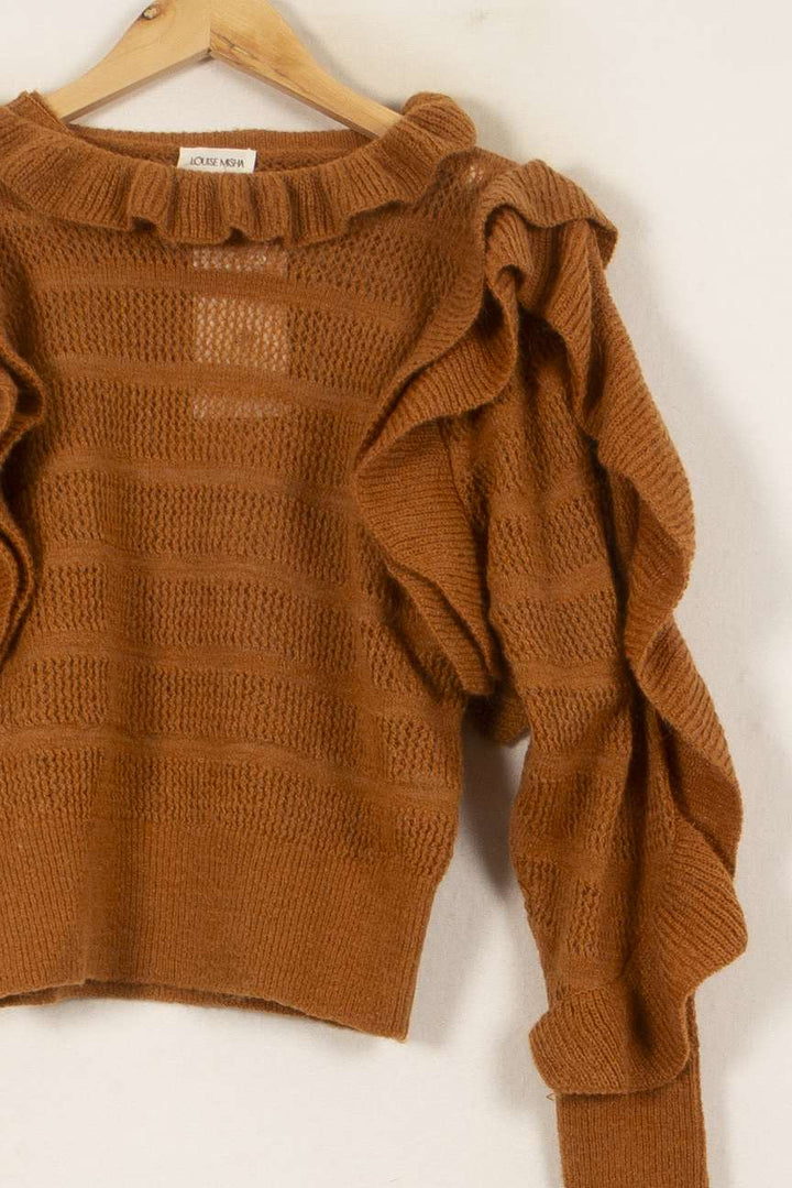 Pull Marron - Taille S/36 de la marque Louise Misha | PARAD58727 - Vendu par Paradigme - Image 3