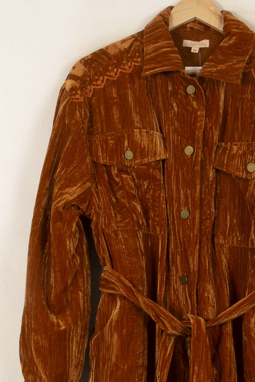 Veste Ceinturée Marron - Taille S/36 de la marque Louise Misha | PARAD58729 - Vendu par Paradigme - Image 3