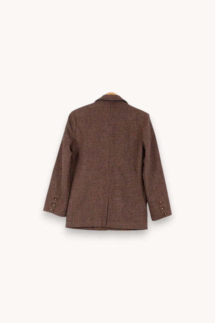 Blazer Marron et Bleu - Taille S/36 de la marque Louise Misha | PARAD58734 - Vendu par Paradigme - Image 4