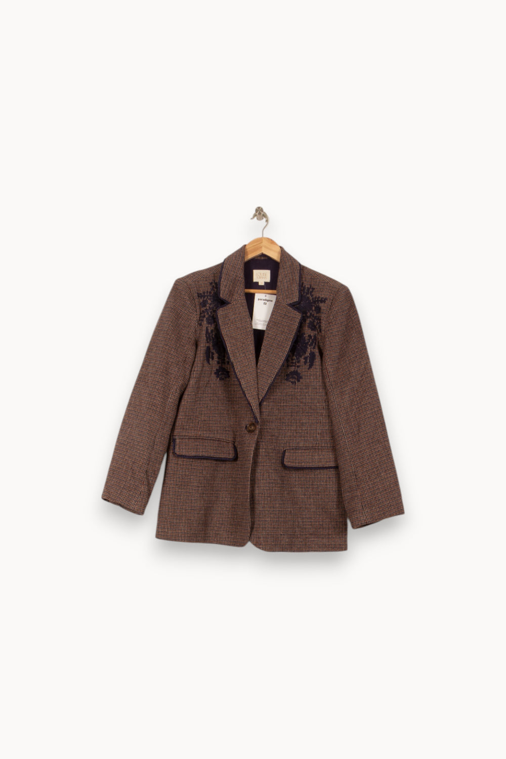 Blazer Marron et Bleu - Taille S/36 de la marque Louise Misha | PARAD58734 - Vendu par Paradigme - Image 2