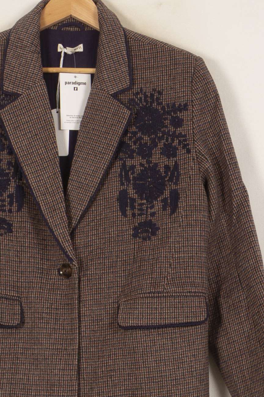 Blazer Marron et Bleu - Taille S/36 de la marque Louise Misha | PARAD58736 - Vendu par Paradigme - Image 3