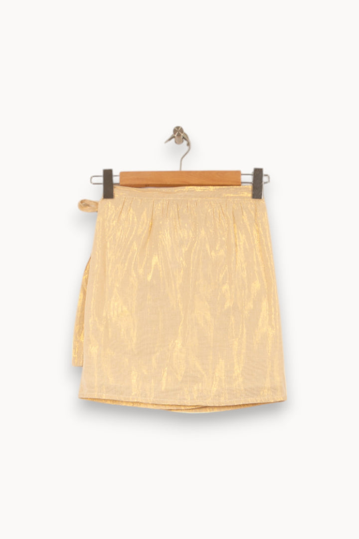 Jupe Portefeuille Dorée - Taille S/36 de la marque Louise Misha | PARAD58738 - Vendu par Paradigme - Image 4