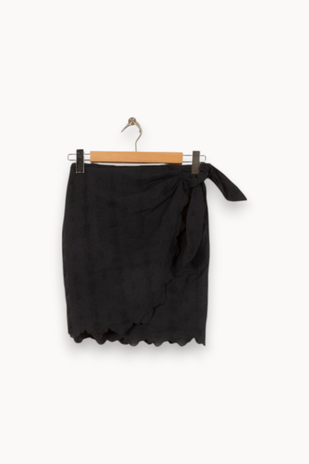 Jupe Portefeuille Noire - Taille S/36 de la marque Louise Misha | PARAD58739 - Vendu par Paradigme - Image 2
