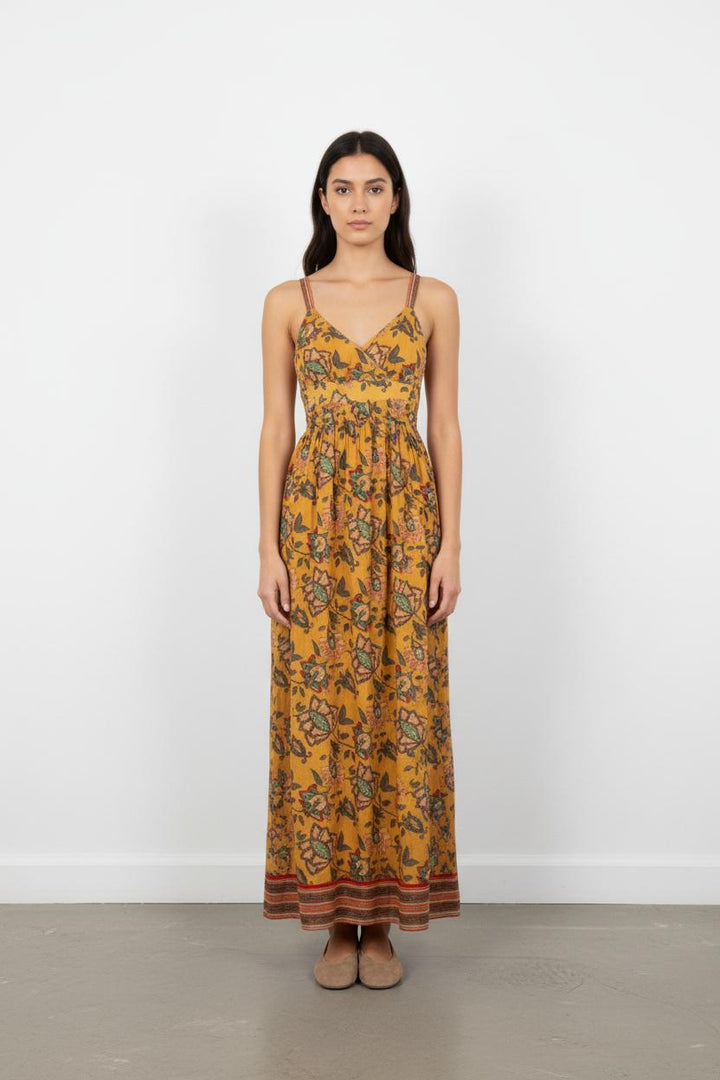 Robe Longue Jaune et Rouge - Taille S/36