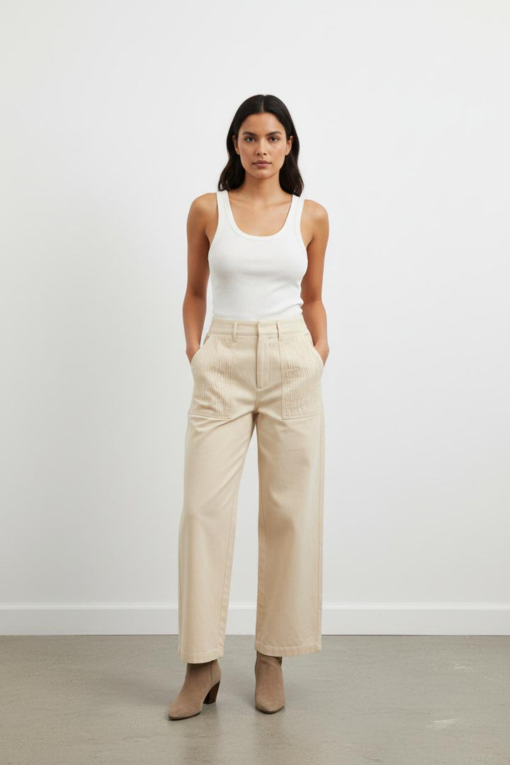 Pantalon Large Beige - Taille S/36