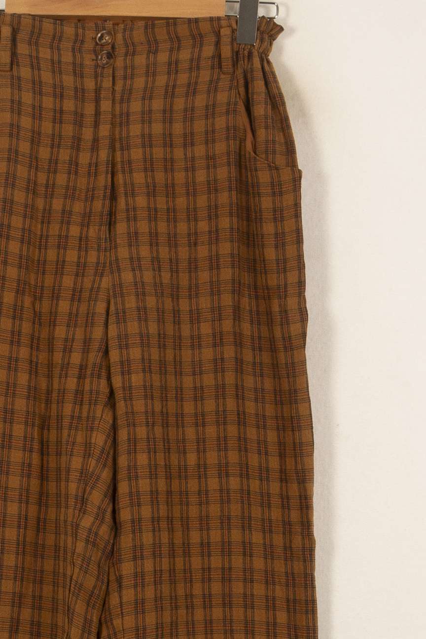 Pantalon Carreaux Marron - Taille S/36 de la marque Louise Misha | PARAD58776 - Vendu par Paradigme - Image 3