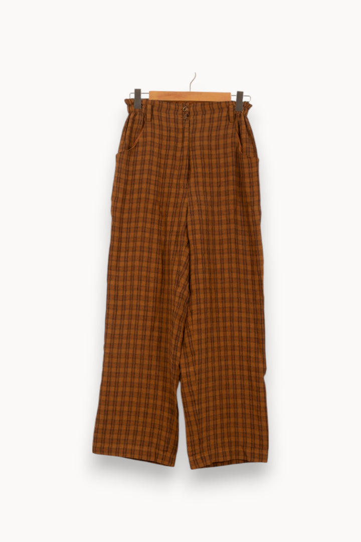 Pantalon Carreaux Marron - Taille S/36 de la marque Louise Misha | PARAD58776 - Vendu par Paradigme - Image 2