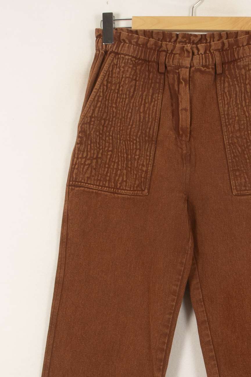 Pantalon Large Marron - Taille S/36 de la marque Louise Misha | PARAD58794 - Vendu par Paradigme - Image 3