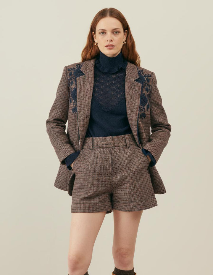Blazer Marron et Bleu - Taille S/36