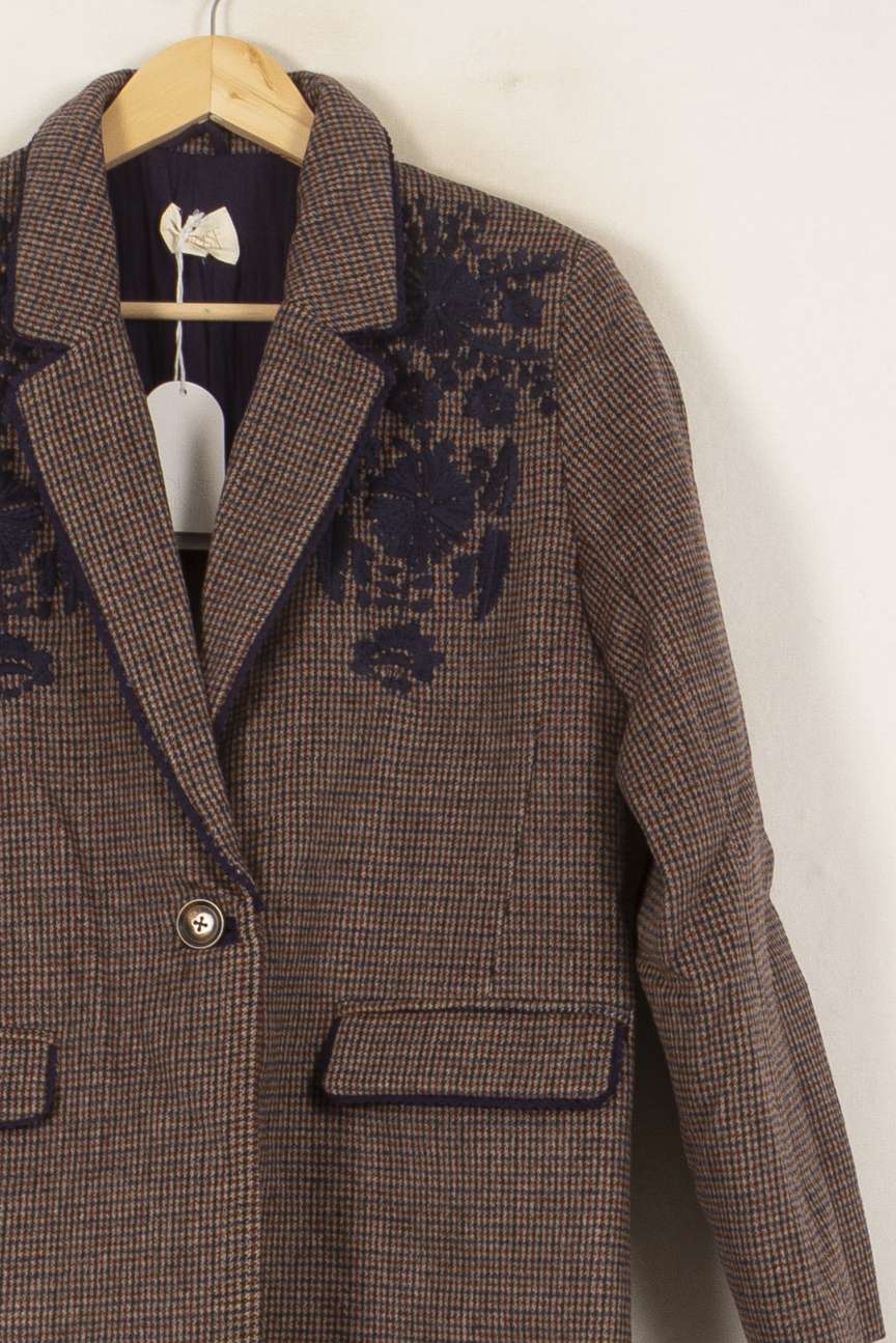 Blazer Marron et Bleu - Taille S/36 de la marque Louise Misha | PARAD58798 - Vendu par Paradigme - Image 3