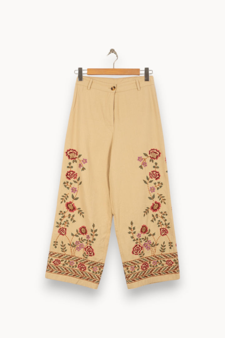 Pantalon Large Beige - Taille S/36 de la marque Louise Misha | PARAD58799 - Vendu par Paradigme - Image 2