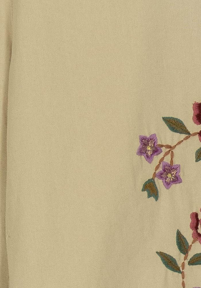 Pantalon Brodé Beige et Rouge - Taille S/36 de la marque Louise Misha | PARAD58800 - Vendu par Paradigme - Image 3