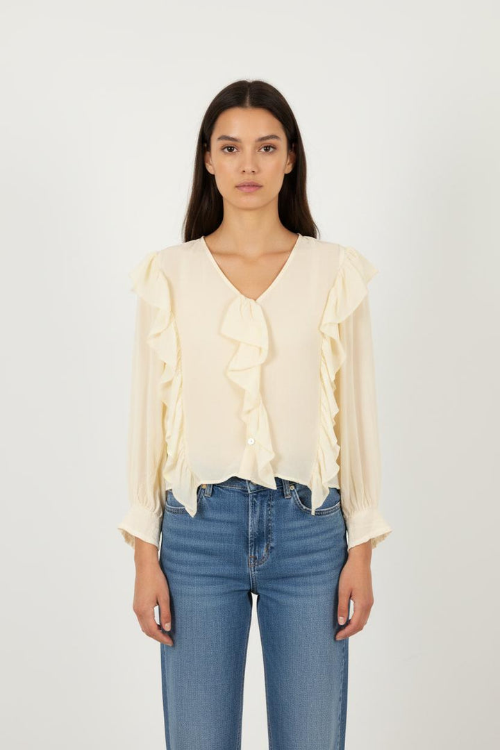 Blouse Beige - Taille S/36