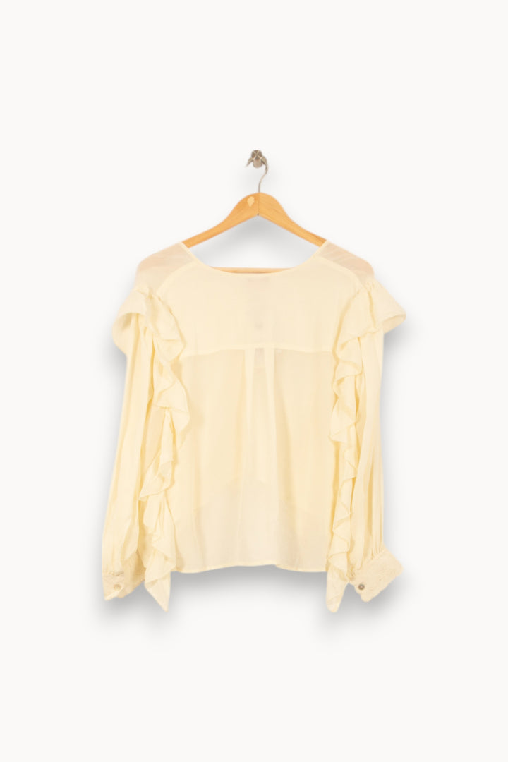 Blouse Blanche - Taille M/38 de la marque Louise Misha | PARAD58817 - Vendu par Paradigme - Image 4