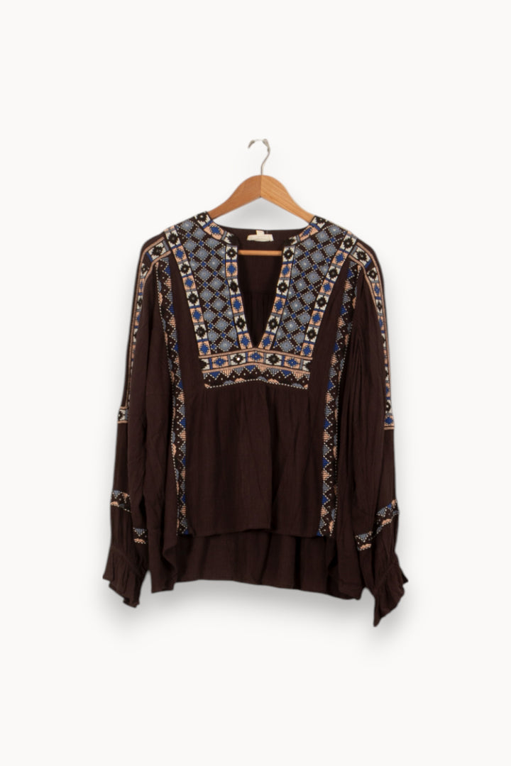 Blouse Noire et Bleue - Taille S/36 de la marque Louise Misha | PARAD58843 - Vendu par Paradigme - Image 2