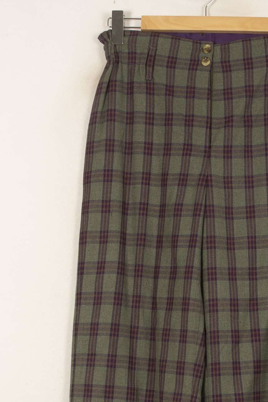 Pantalon Carreaux Vert et Bordeaux - Taille S/36 de la marque Louise Misha | PARAD58850 - Vendu par Paradigme - Image 3