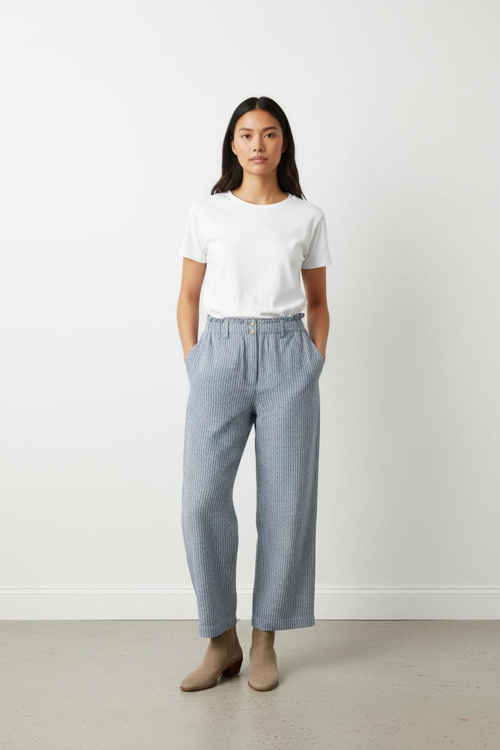 Pantalon Rayé Bleu et Blanc - Taille S/36