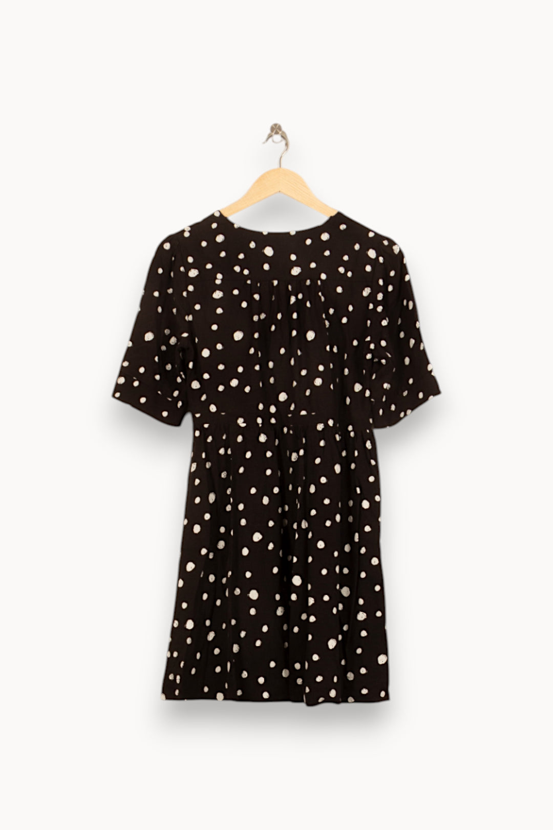 Robe Portefeuille Noire et Blanche - Taille S/36 de la marque Grace & Mila | PARAD58859 - Vendu par Paradigme - Image 4