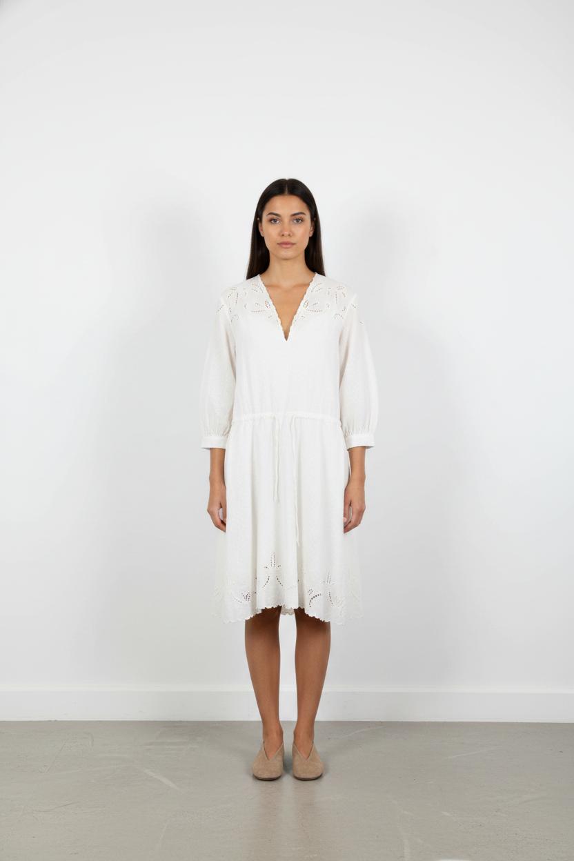 Robe Brodée Blanche - Taille S/36