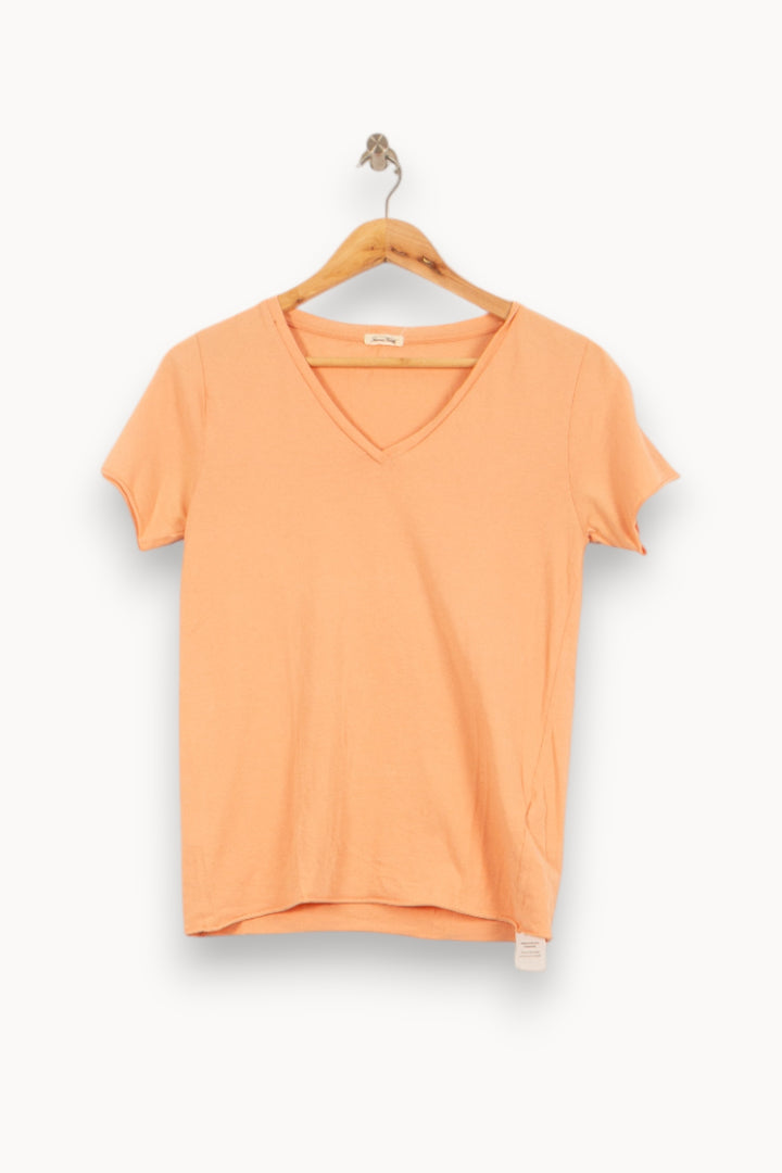 Tee-shirt Orange - Taille S/36 de la marque American Vintage | PARAD58862 - Vendu par Paradigme - Image 2