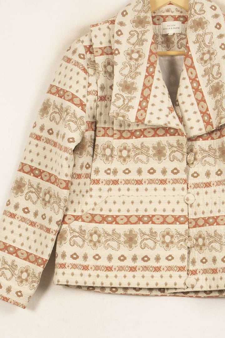 Veste Blanche et Beige - Taille XS/34 de la marque Maison Stella & Suzie | PARAD58863 - Vendu par Paradigme - Image 3