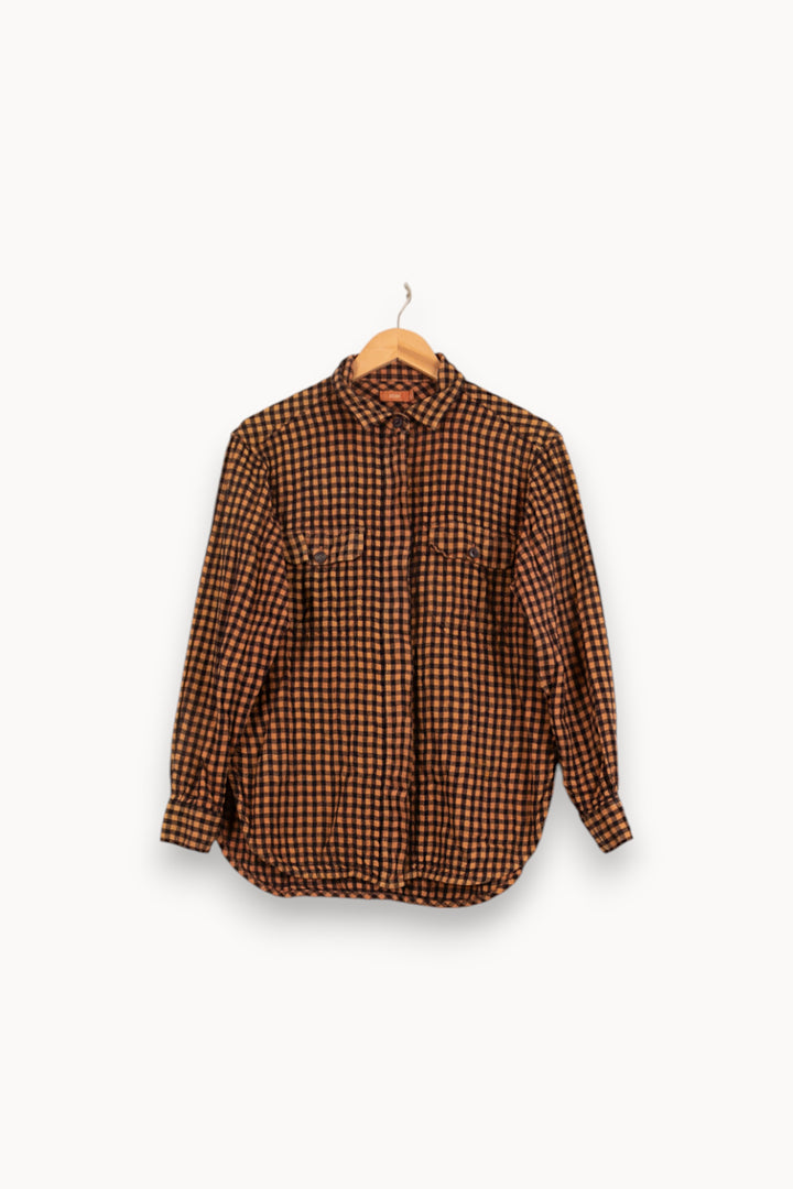 Chemise à Carreaux Marron et Noir - Taille M/38 de la marque Closed | PARAD58868 - Vendu par Paradigme - Image 2