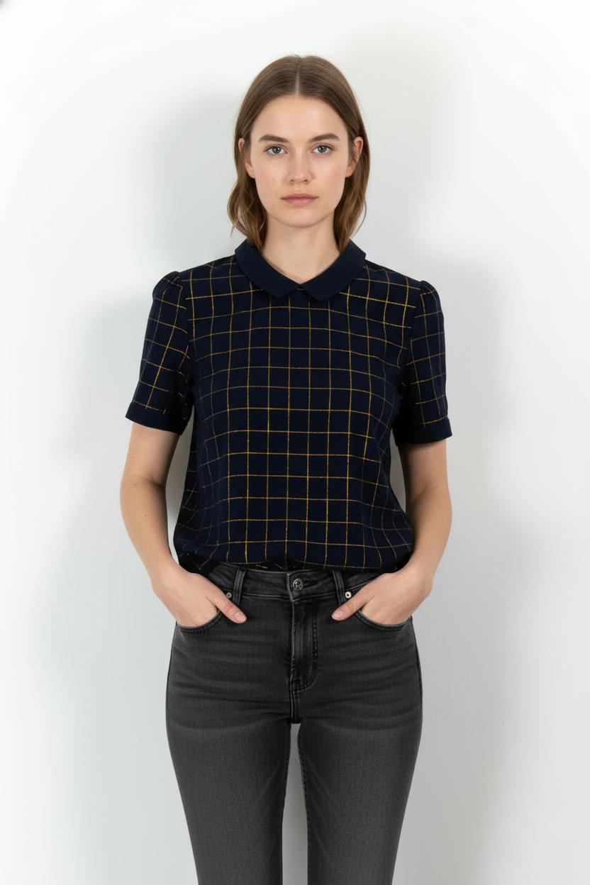 Chemisier Bleu et Jaune - Taille M/38 de la marque Karl Marc John | PARAD58872 - Vendu par Paradigme - Image 1