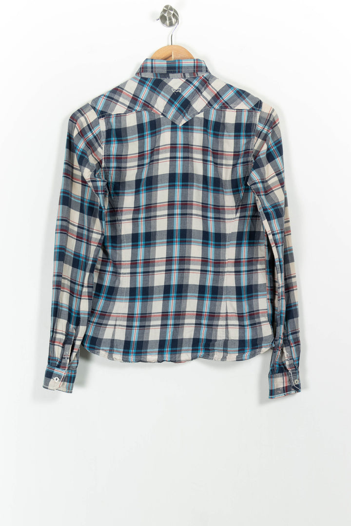 Chemise à Carreaux Bleu et Blanc - Taille XS/34 de la marque Levi's | PARAD58873 - Vendu par Paradigme - Image 4