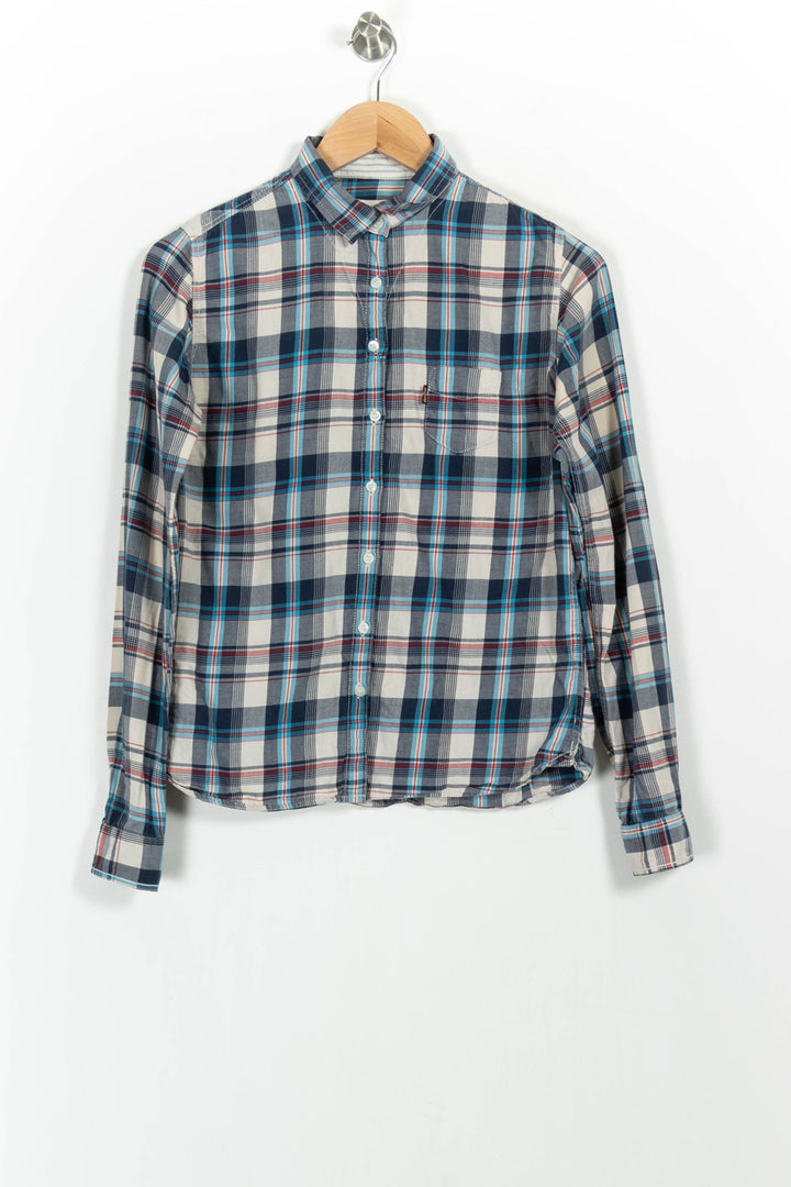 Chemise à Carreaux Bleu et Blanc - Taille XS/34 de la marque Levi's | PARAD58873 - Vendu par Paradigme - Image 2